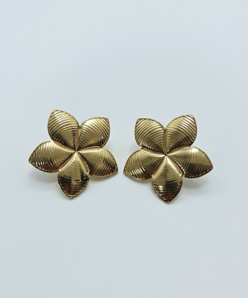 Golden Floral Earrings