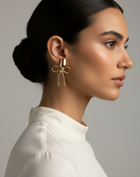 The Golden Bow Earrings