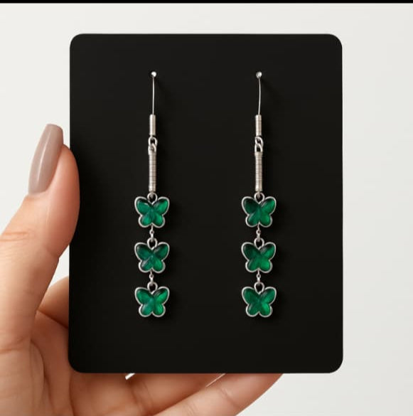 Verdant Clover Drop Earrings