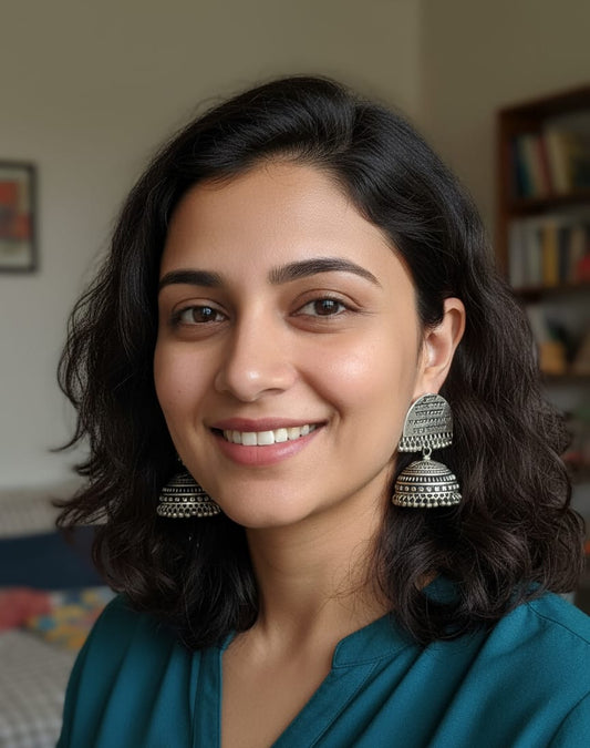 "Karma" Shloka Jhumka Earrings