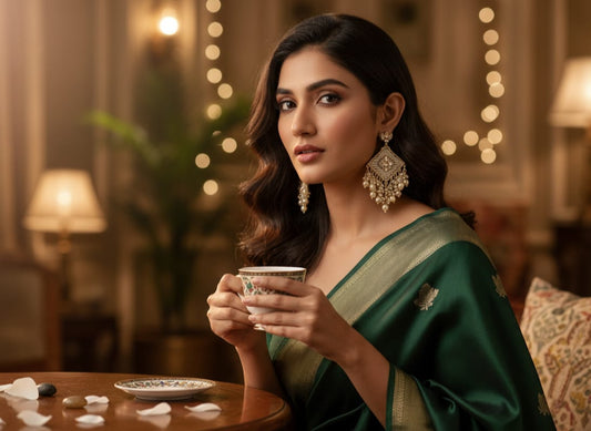 Timeless Kundan & Pearl Jhumka Earrings