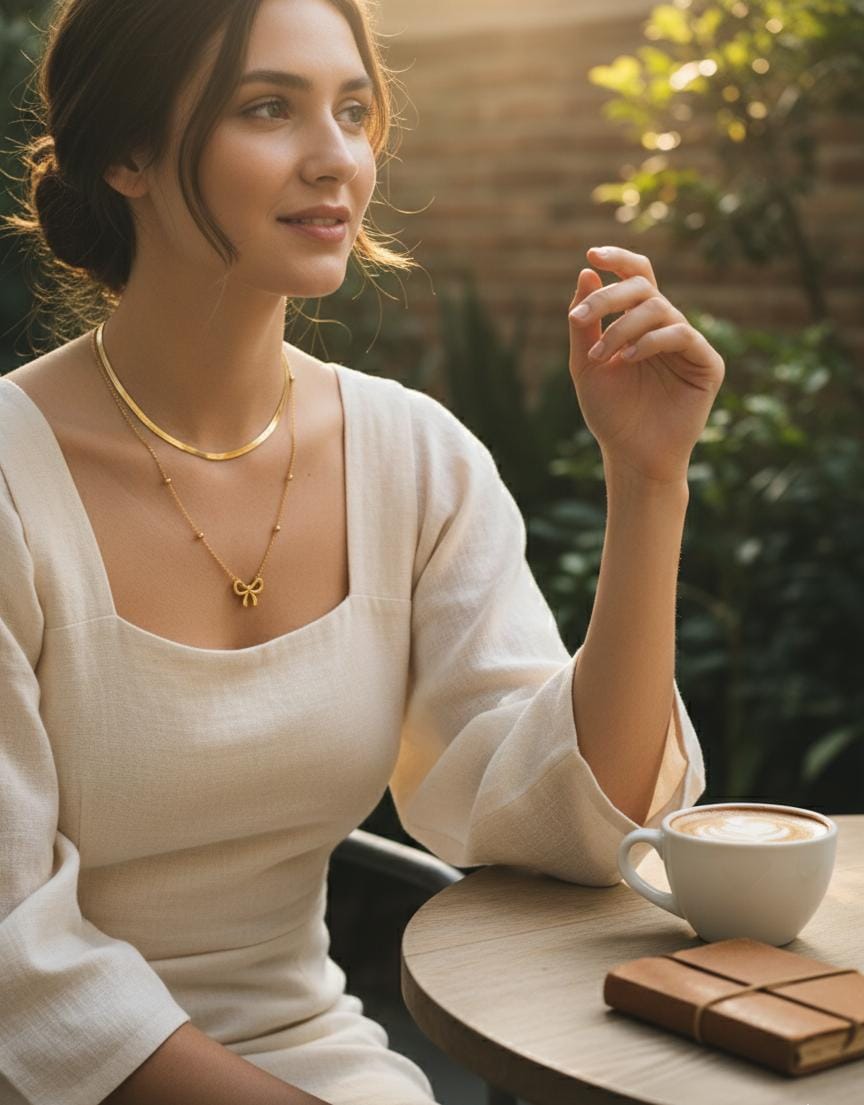 Golden Serenity Layered Necklace