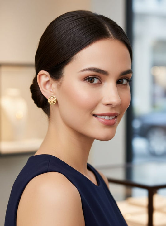 Rose Quartz Honeycomb Dangle Earrings