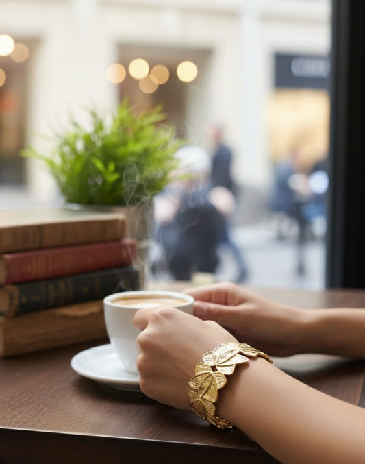 Gold-Plated Adjustable Lotus Bracelet
