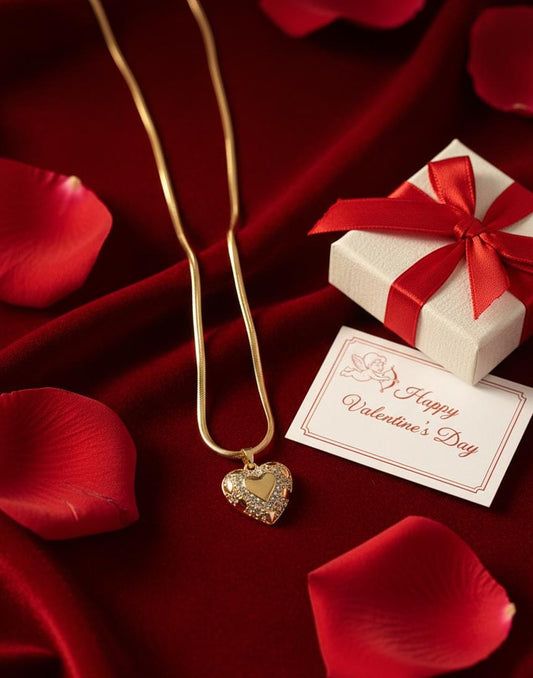 Gold Heart Pendant Necklace