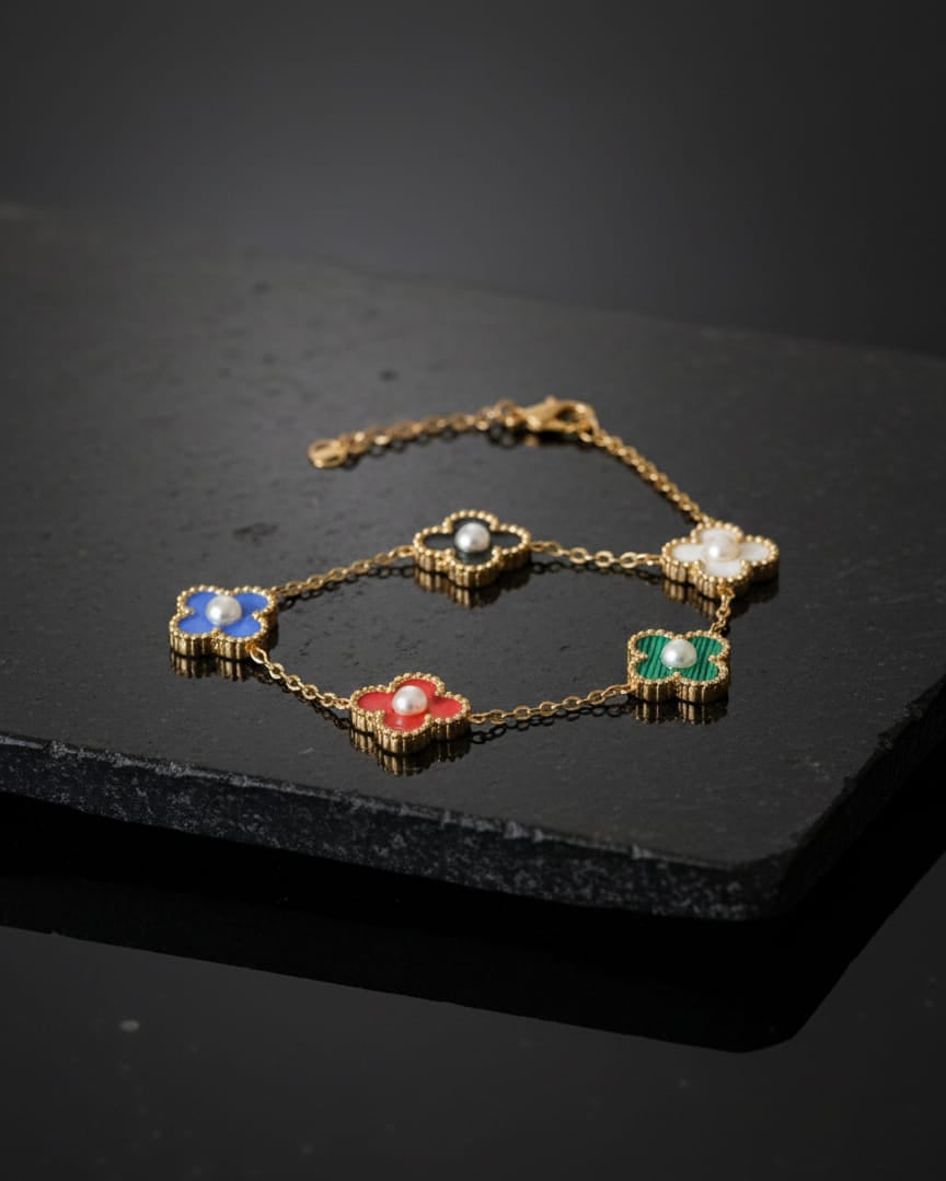 Multi-Color Clover Bracelet