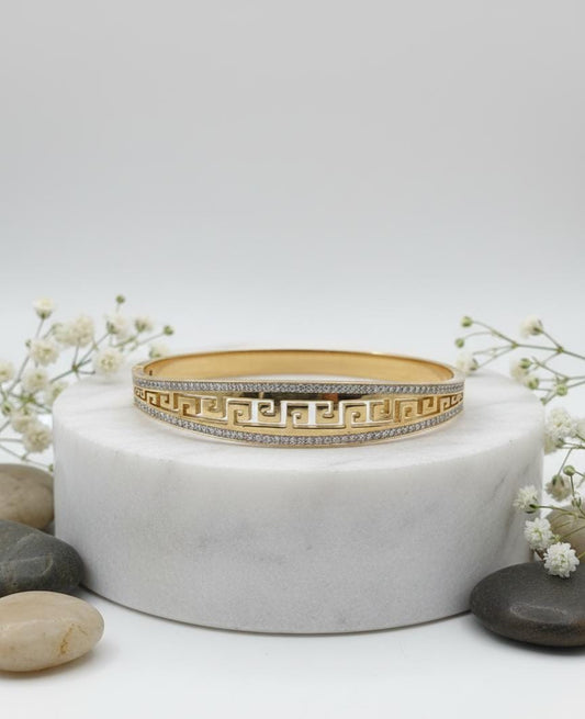 Versa Luxe Greek Pattern Adjustable Anti-Tarnish Bracelet