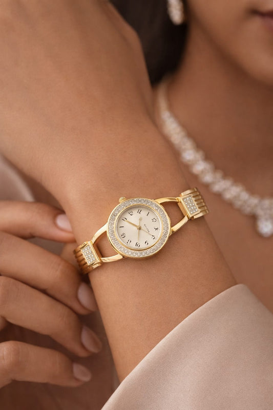 Anti-Tarnish Gold-Toned Bracelet Watch