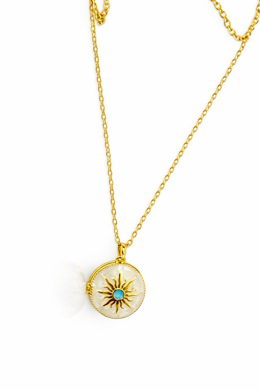 Celestial Sun Openable Pendant Necklace