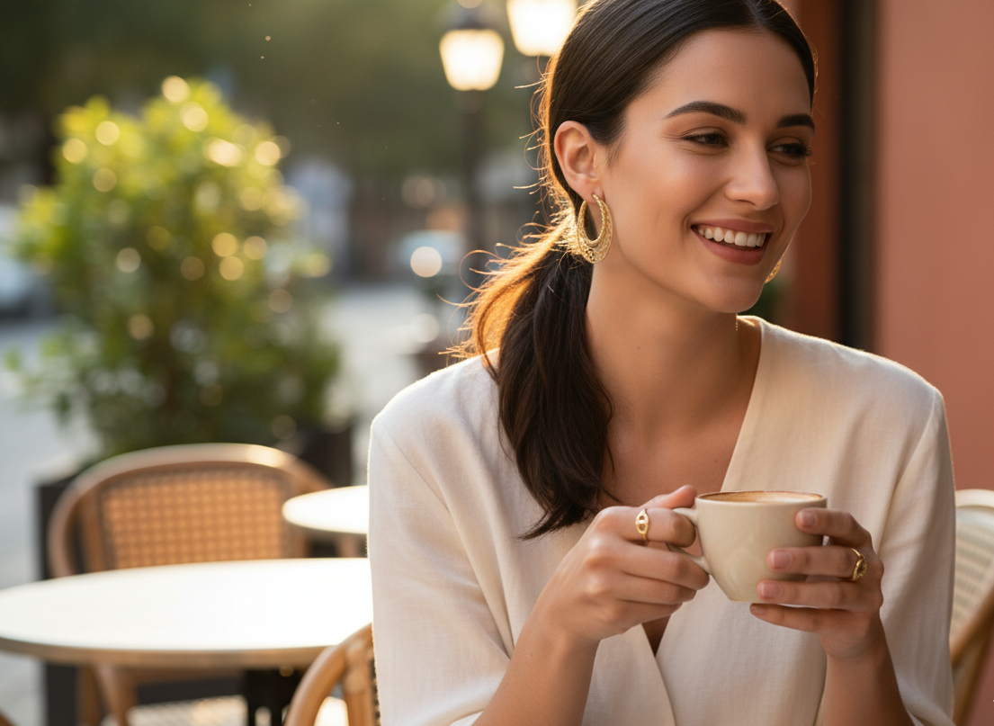 Layered Gold Hoop Earrings
