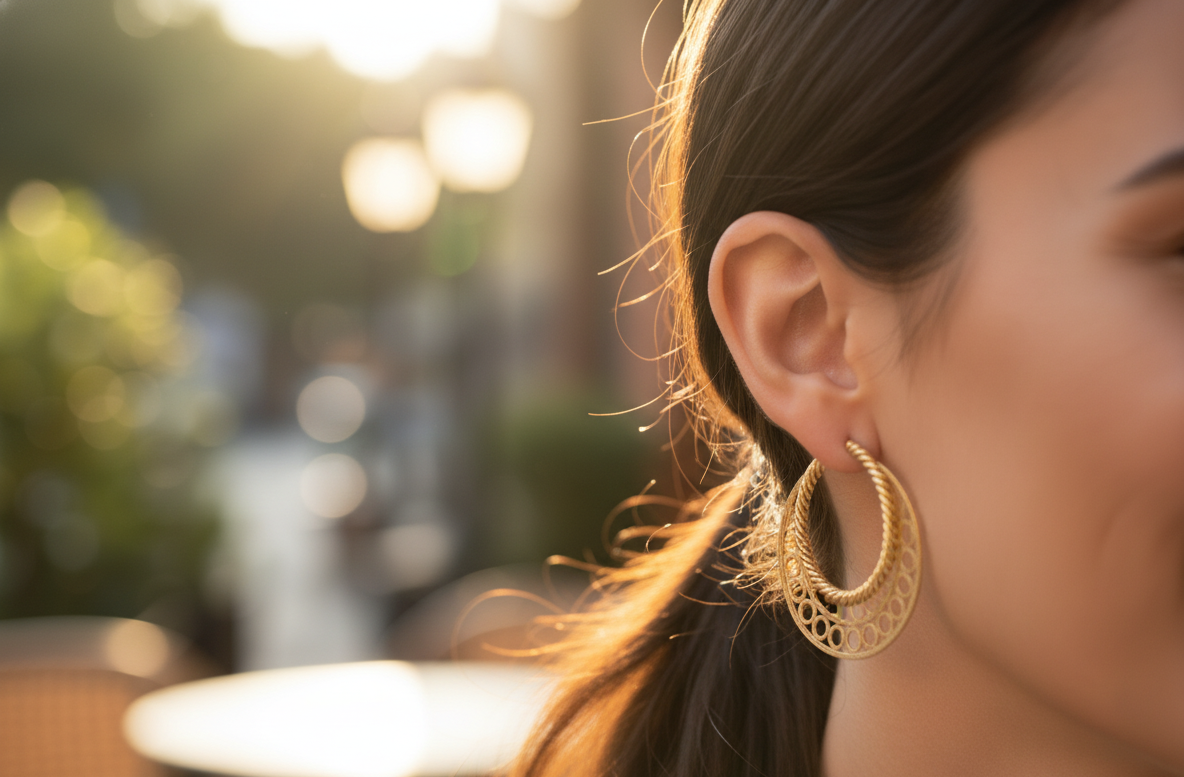 Layered Gold Hoop Earrings