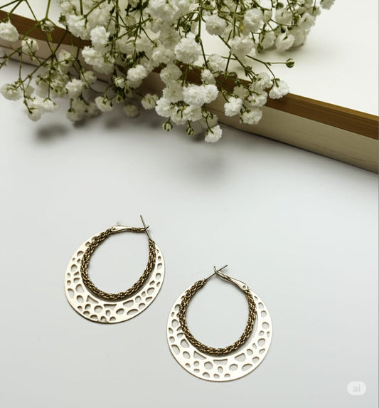 Layered Gold Hoop Earrings