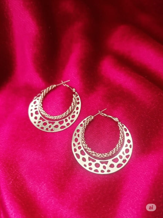 Layered Gold Hoop Earrings
