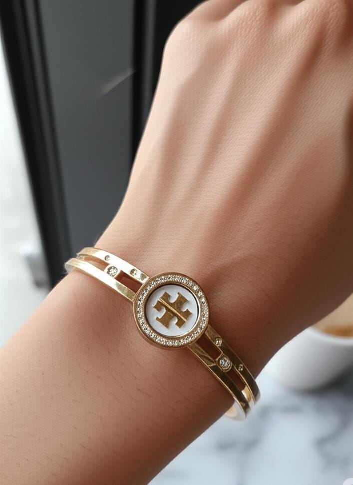 Rose Gold Logo Bangle