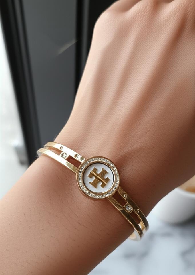 Rose Gold Logo Bangle