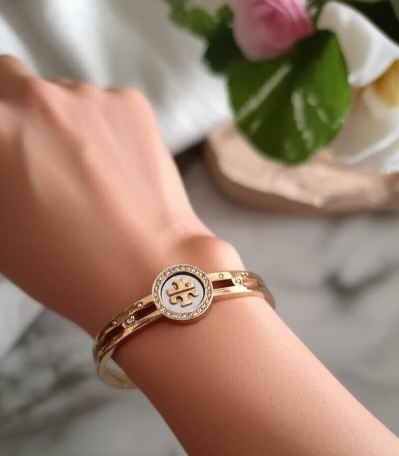 Rose Gold Logo Bangle