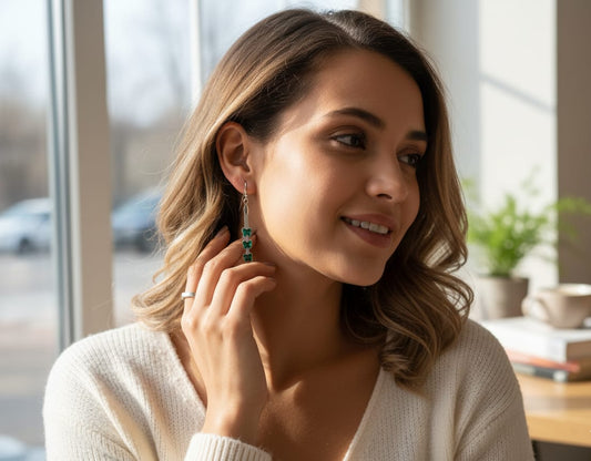 Verdant Clover Drop Earrings