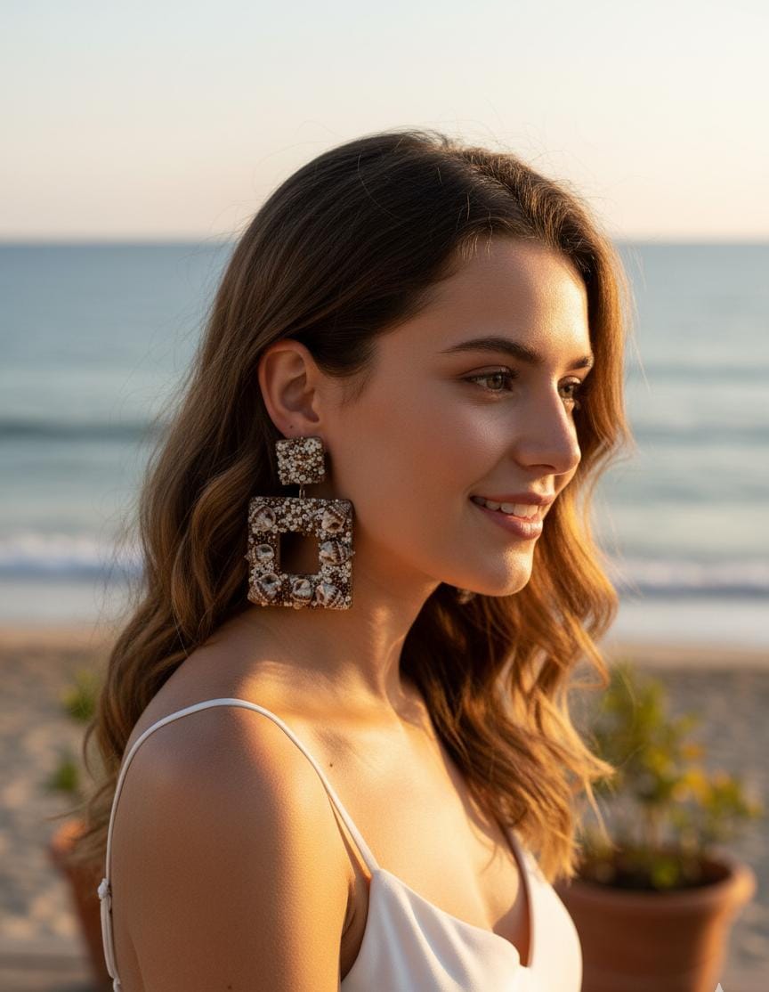 Ocean Mosaic Dangle Earrings