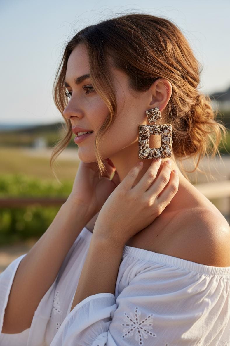 Ocean Mosaic Dangle Earrings