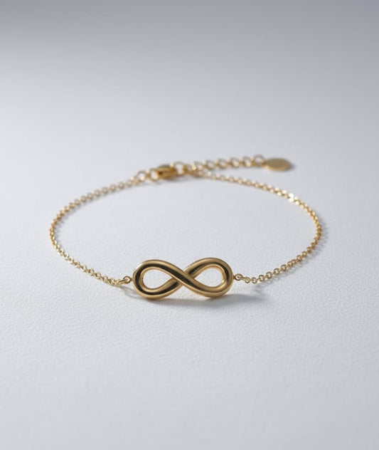 Infinity Symbol 18k Gold Plated Bracelet