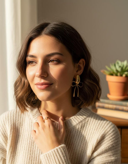 The Golden Bow Earrings