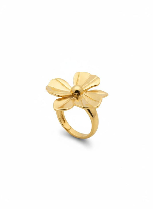 Gilded Petal Ring