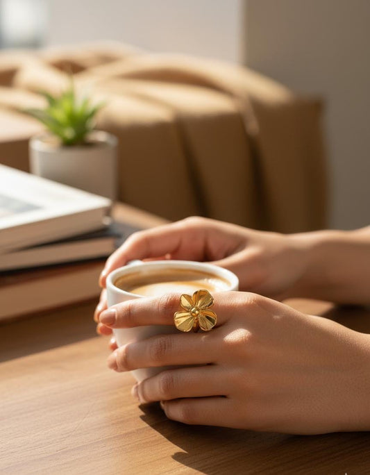 Gilded Petal Ring