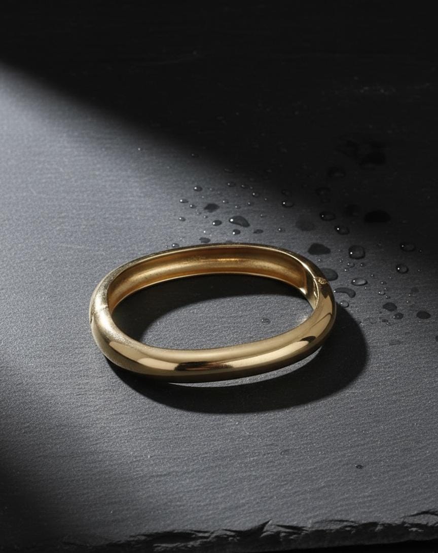 Gold Curved Bangle style bracelet