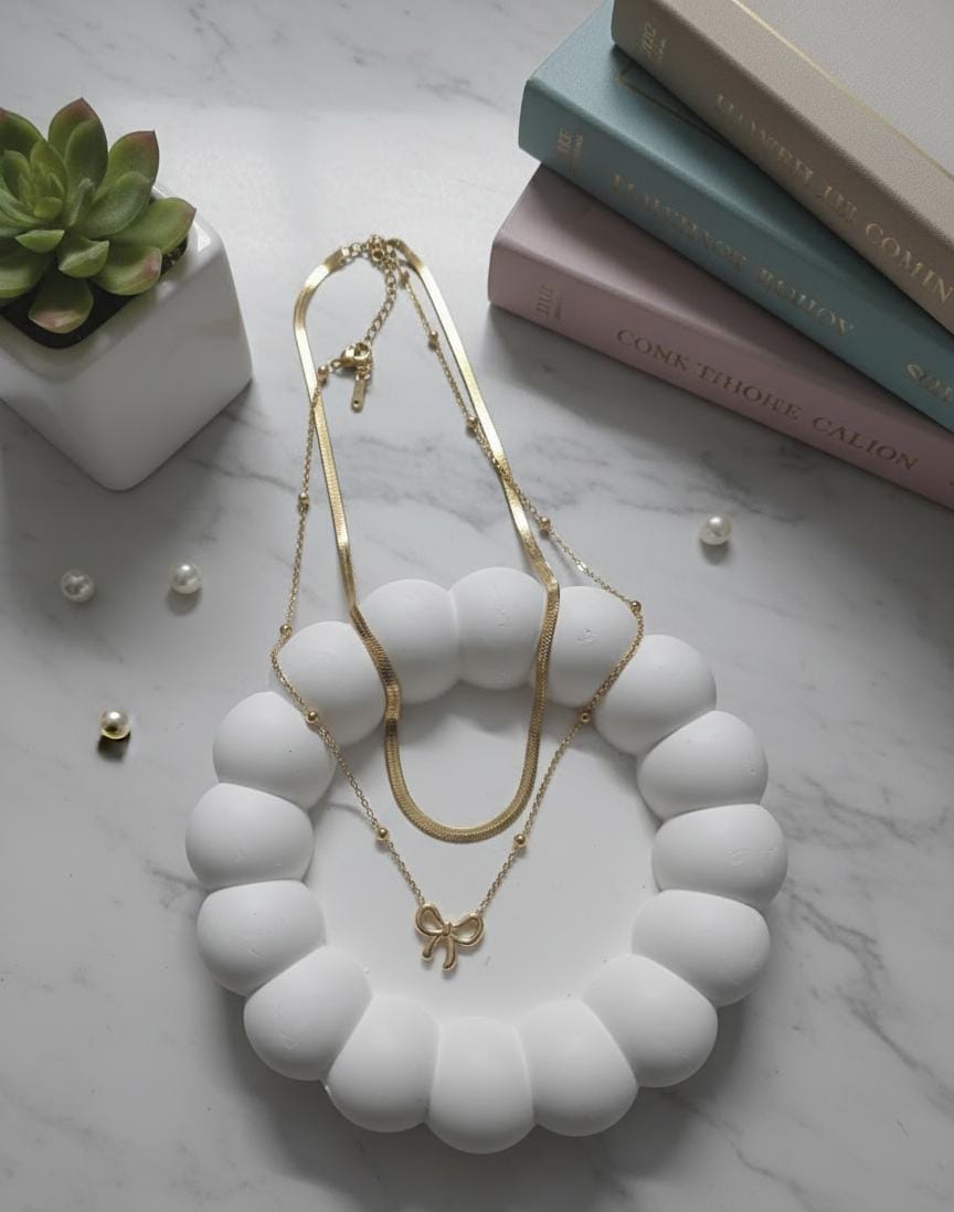Golden Serenity Layered Necklace
