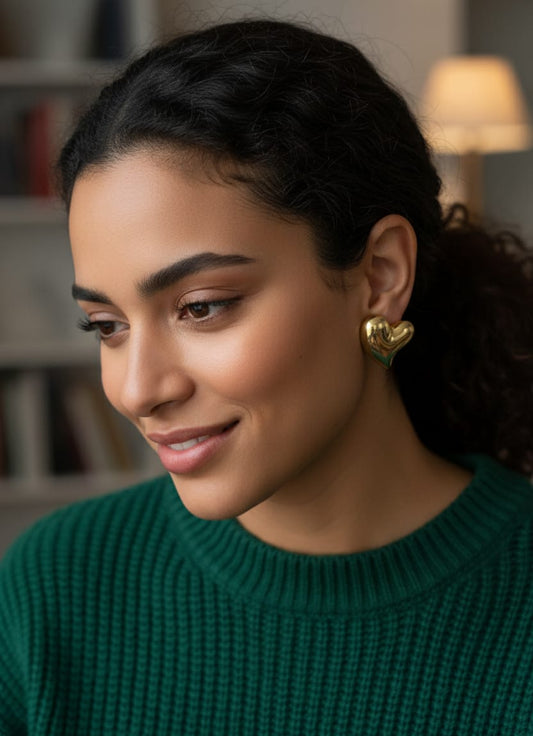 Golden Heart Radiance Studs