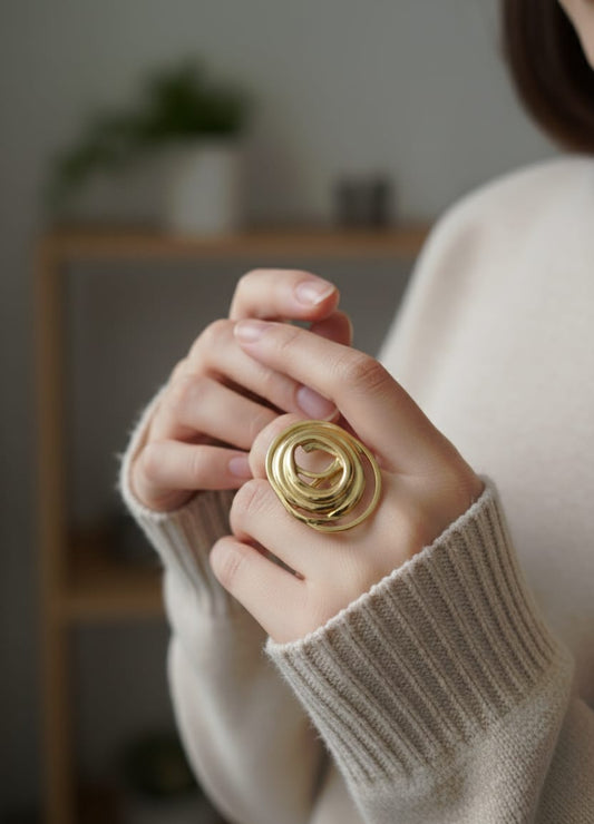 Labyrinthine Luxe Coil Ring