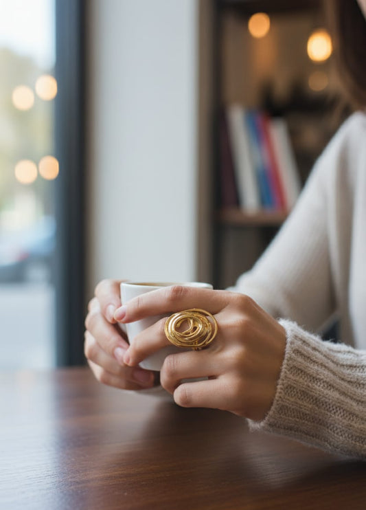 Labyrinthine Luxe Coil Ring