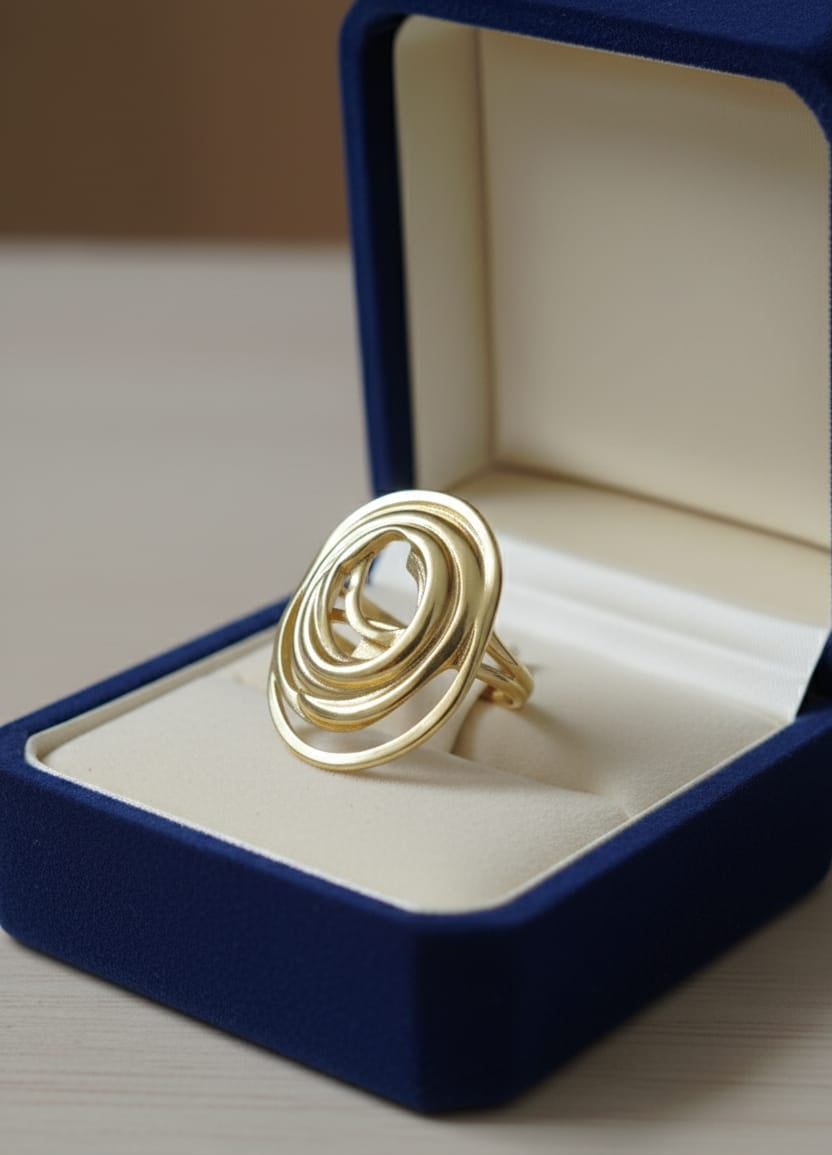 Labyrinthine Luxe Coil Ring