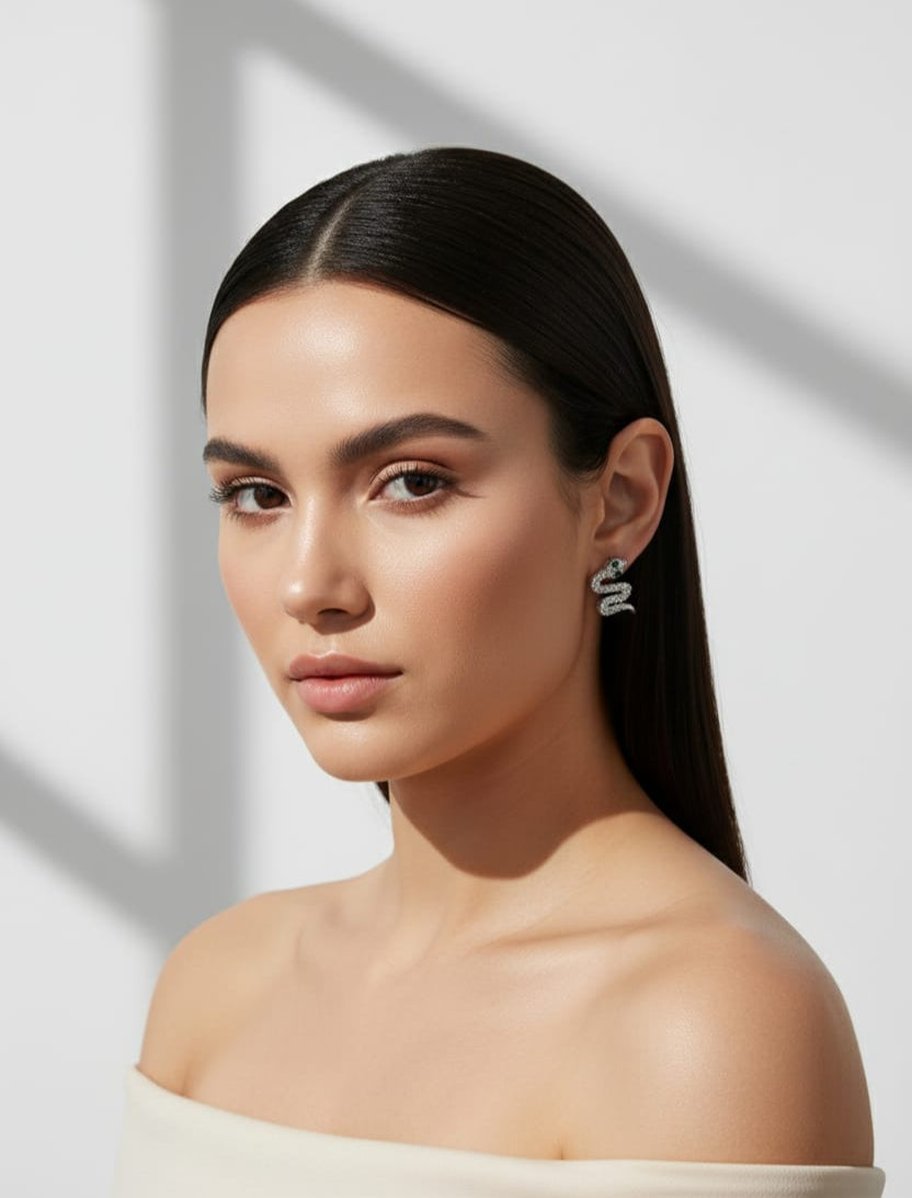 The Serpentine Dangle Hoops