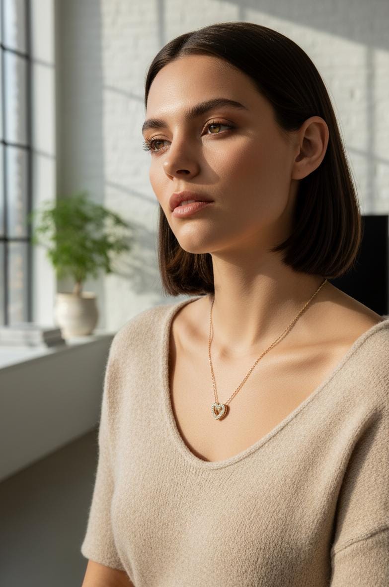 Eternal Spark Heart Necklace