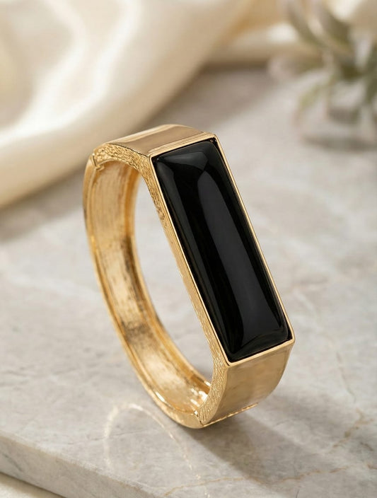 Adjustable Black Stone Bracelet