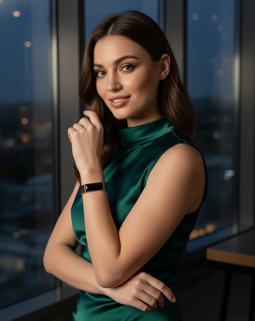 Adjustable Black Stone Bracelet