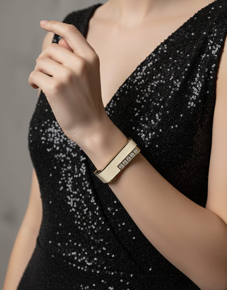 Adjustable Crystal Bar Bracelet