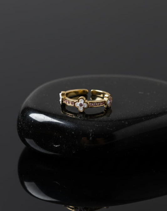 Luna Triple Clover Adjustable Ring