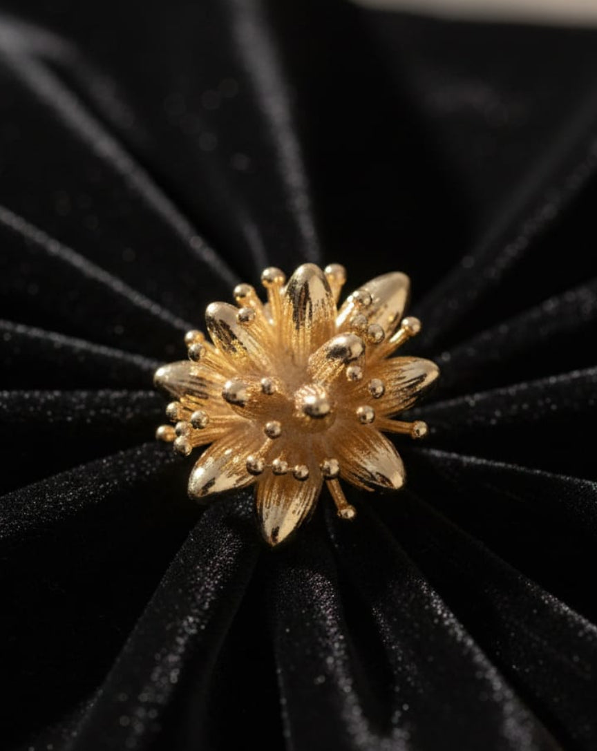 Golden Bloom Cocktail Ring