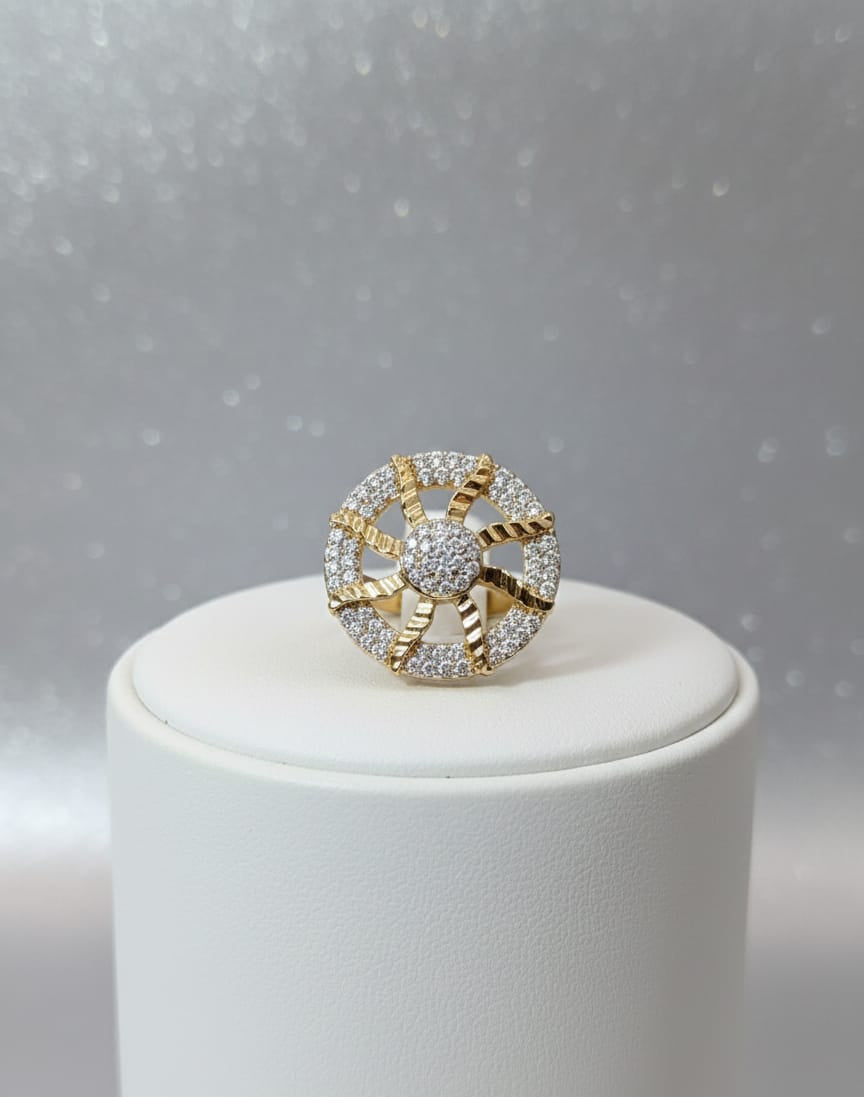 Radiant Halo Cocktail Ring