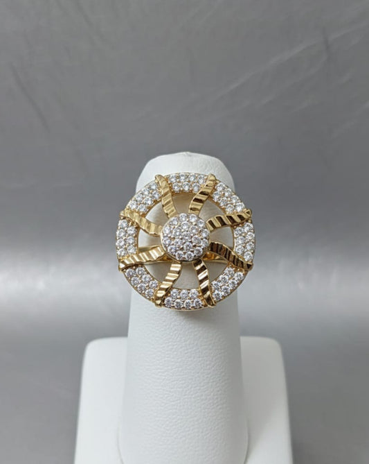 Radiant Halo Cocktail Ring