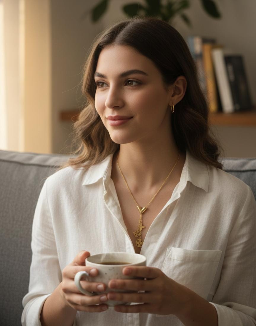 Multi Charm Gold Necklace