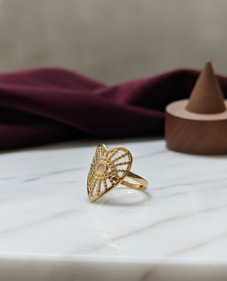 Golden Evil Eye Adjustable Statement Ring