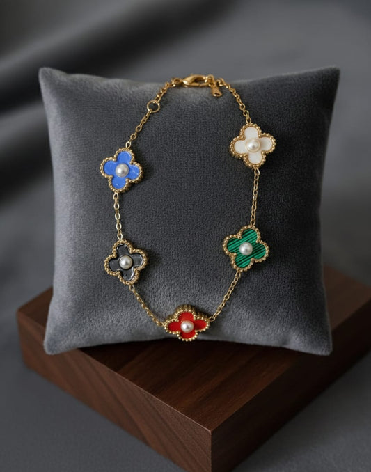 Multi-Color Clover Bracelet