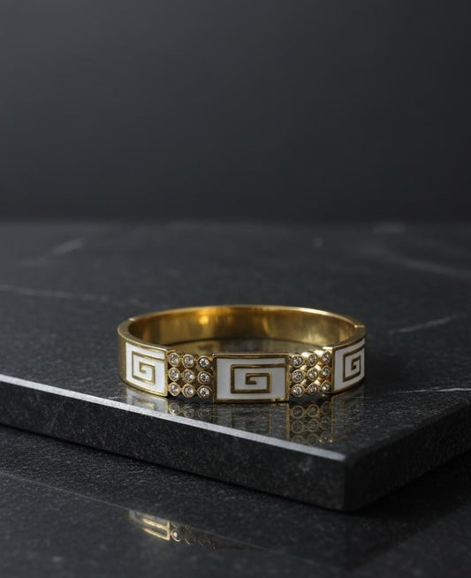 Golden Greek Key Adjustable Anti-Tarnish Bracelet