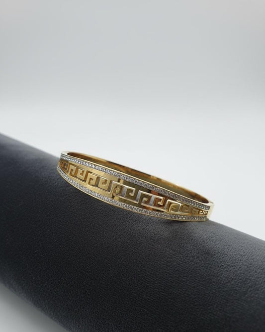 Versa Luxe Greek Pattern Adjustable Anti-Tarnish Bracelet