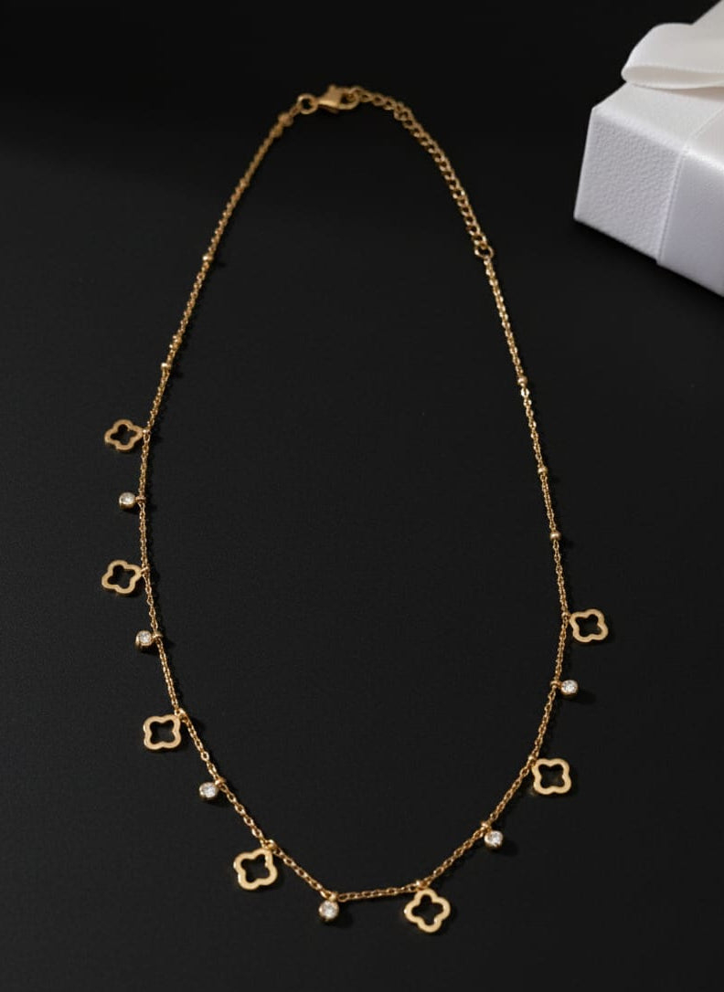 Elara Delicate Charm Anti-Tarnish Gold Necklace