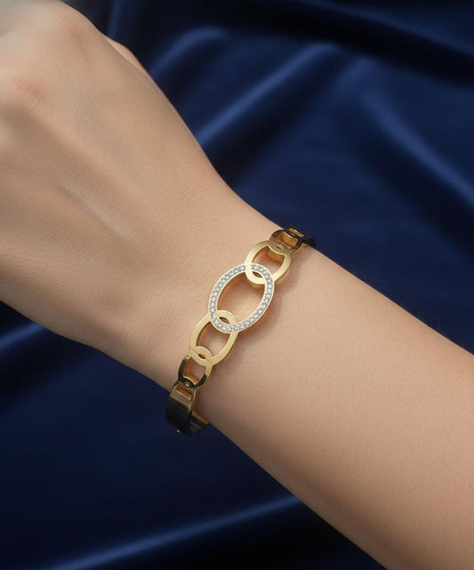 Aurora Oval Link Adjustable Anti-Tarnish Bracelet