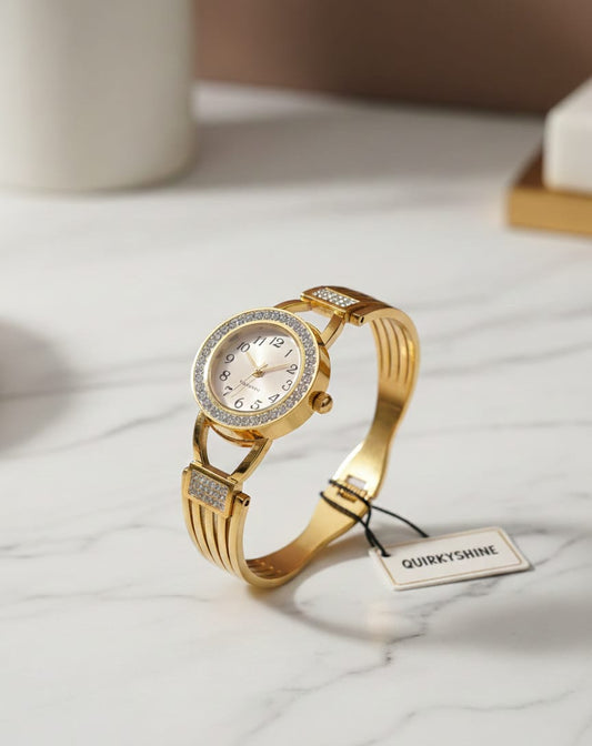 Anti-Tarnish Gold-Toned Bracelet Watch